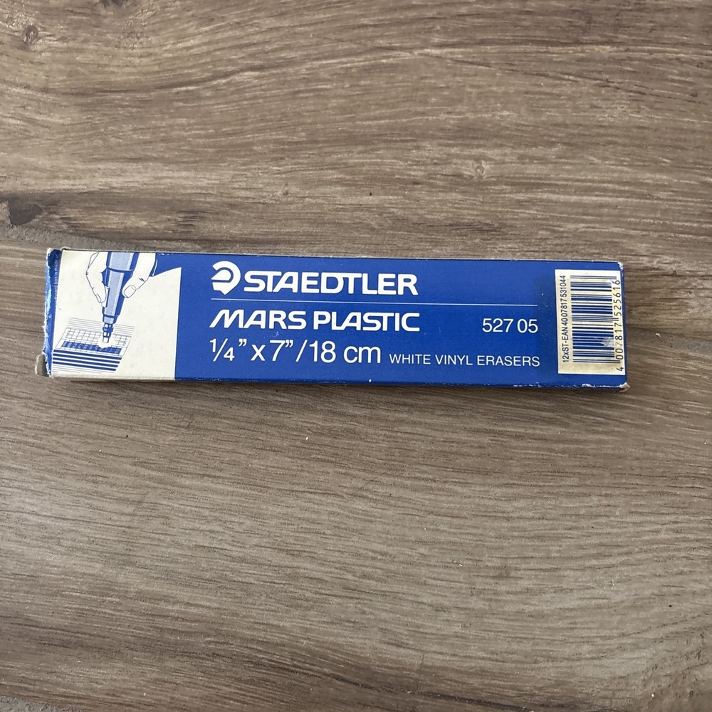 Lot 12 STAEDTLER Mars Plastic 527 05 52705 Machine Eraser Cores Refill 1/4" x 7"